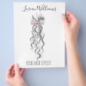 花嫁の波状毛の花のリースのHairstylingのブランディング チラシ (手)