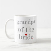 花嫁の灰色の文字の祖父 コーヒーマグカップ (左)