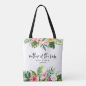 花嫁の熱帯水彩画の原稿の母 トートバッグ (裏面)