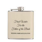 花嫁の父のためのカスタマイズ可能な水 フラスク (正面)