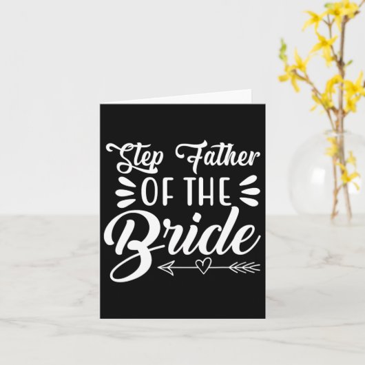 花嫁の父のステップ花嫁の結婚式の家族の花嫁 カード (黄色い花)