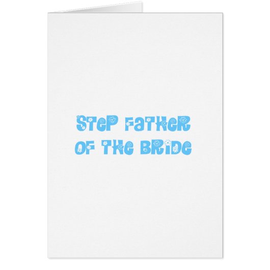 花嫁の父のステップ (正面)