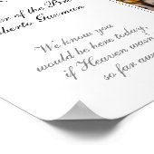 花嫁の父のメモリアルシート写真 ウェディング ポスター (角)