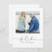 花嫁の父のモーニング結婚メッセージ写真 (正面/裏面)