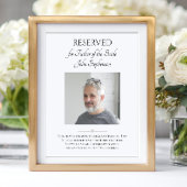 花嫁の父の写真を保存する 結婚式のメモリアル席 ポスター