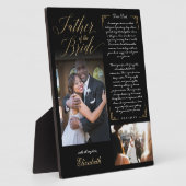 花嫁の父の思結婚い出の記念品 フォトプラーク (側面)