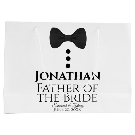 花嫁の父の結婚抱き枕ブラックタイラージ ラージペーパーバッグ (裏面)