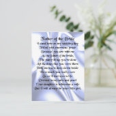 花嫁の父の詩 – ブルーシルク ポストカード (スタンド正面)