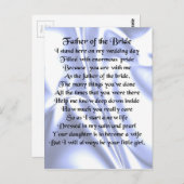 花嫁の父の詩 – ブルーシルク ポストカード (正面/裏面)