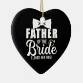 花嫁の父はパパの最初の贈り物を愛した セラミックオーナメント (右)