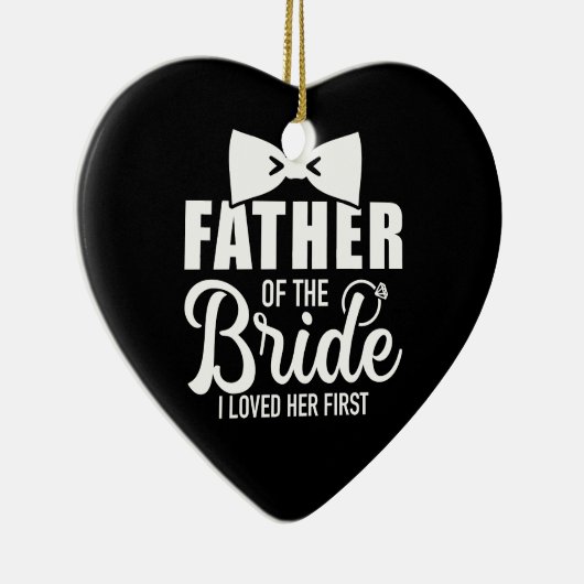 花嫁の父はパパの最初の贈り物を愛した セラミックオーナメント (右)