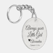 花嫁の父は常にあなたの小さな女の子ハート キーホルダー (正面左)
