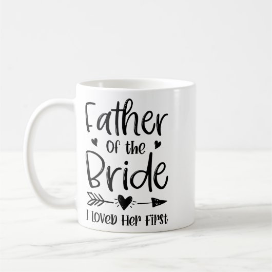 花嫁の父は彼女の初婚を愛した結婚 コーヒーマグカップ (左)