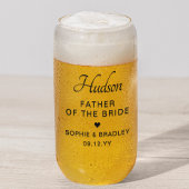 花嫁の父カスタムパーソナライズされた結婚は ガラス缶