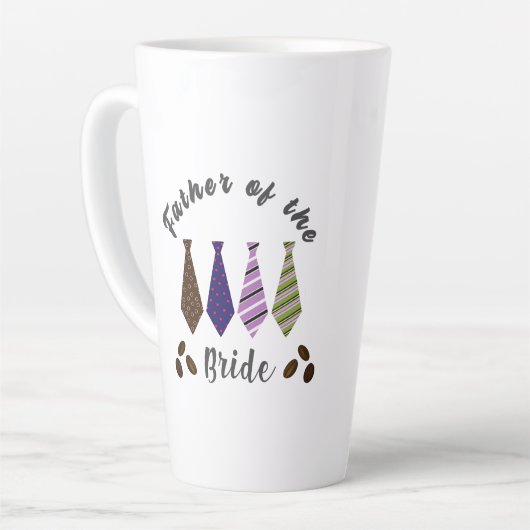 花嫁の父カラフルタイコーヒーマグ カフェラテマグ (左アングル)