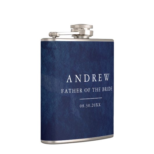 花嫁の父ギフト水の色の青結婚のフラスコ フラスク (右)