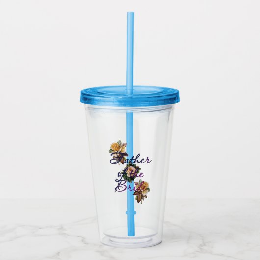 花嫁の父フローラ アクリルタンブラー (正面)