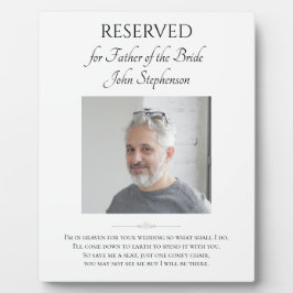 . .花嫁の父救が座席写真結婚の記念碑 フォトプラーク