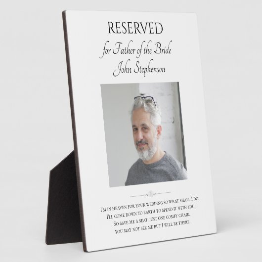 . .花嫁の父救が座席写真結婚の記念碑 フォトプラーク (側面)