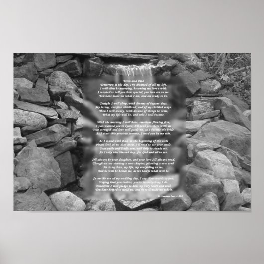 花嫁の父母への詩のポスター（花嫁から） ポスター (正面)