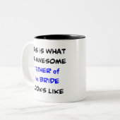 花嫁の父素晴らし。 ツートーンマグカップ (正面左)