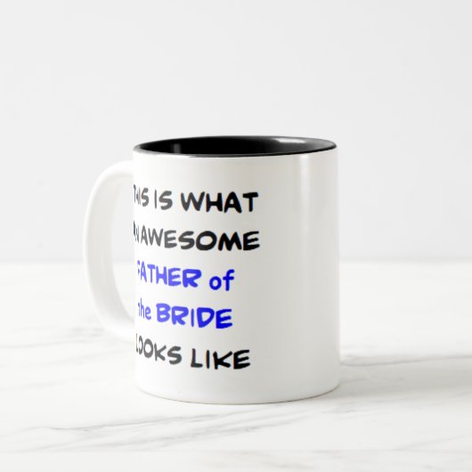 花嫁の父素晴らし。 ツートーンマグカップ (正面左)