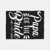 花嫁の父 ウェディングパーティー 家族 ブライダルショー フリースブランケット (正面(横))