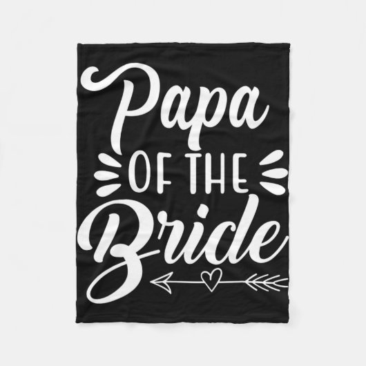 花嫁の父 ウェディングパーティー 家族 ブライダルショー フリースブランケット (正面)