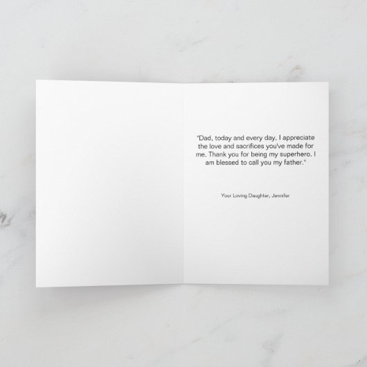 花嫁の父 カード (内部)