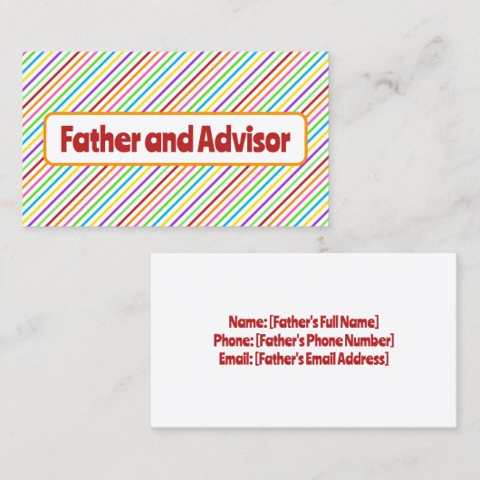 花嫁の父 コーリングカード (正面/裏面)