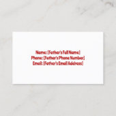 花嫁の父 コーリングカード (裏面)