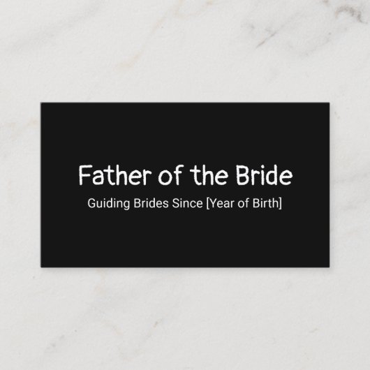 花嫁の父 コーリングカード (正面)