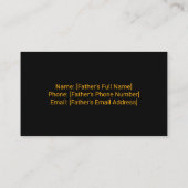 花嫁の父 コーリングカード (裏面)