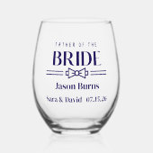 花嫁の父 ステムなしワイングラス (正面)
