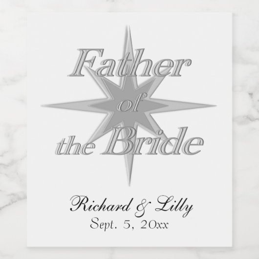 花嫁の父 ワインラベル (シングルラベル)