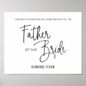 花嫁の父 予約席 追悼 結婚式 ポスター (正面)