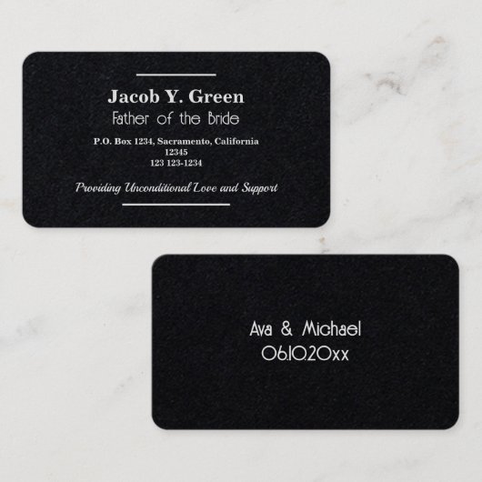 花嫁の父 名刺 (正面/裏面)