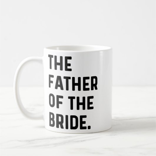 花嫁の父 - 結婚前の独身生活最後の準備 コーヒーマグカップ (左)