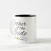 花嫁の父 – 金ゴールドのハート ツートーンマグカップ (正面左)