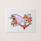 花嫁の猫 ウェディングドレス.PNG ジグソーパズル (横)