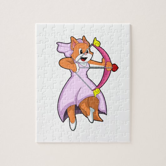 花嫁の猫 ウェディングドレス.PNG ジグソーパズル (縦)