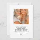 花嫁の申しはっきりした出よくはしゃぐ 招待状 (裏面)