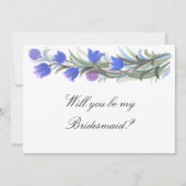 花嫁の申し出は青いセージの花 招待状 (正面)