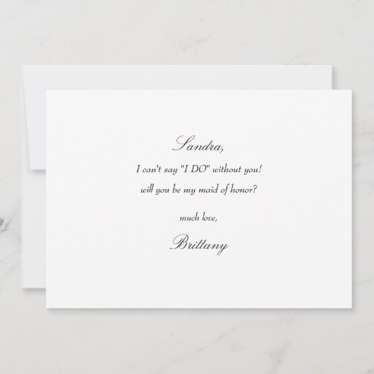 花嫁の申し出は青いセージの花 招待状 (裏面)