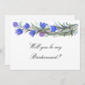 花嫁の申し出は青いセージの花 招待状 (正面/裏面)