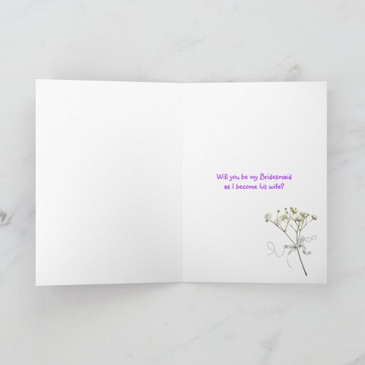 花嫁の申出 招待状 (内部)