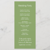 花嫁の番付結婚付 プログラム (裏面)