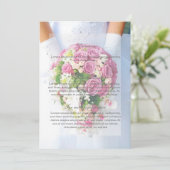 花嫁の白いレースの花束 ウェディング ディレクション 招待状 (スタンド正面)