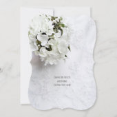 花嫁の白い花結婚は 招待状 (裏面)