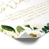 花嫁の白い金ゴールドフローラシャワーゲームを言わない ポスター (角)